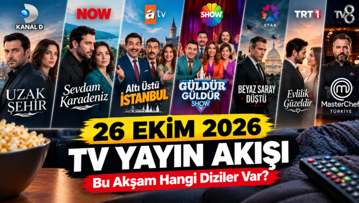 Bu Akşam Hangi Diziler Var? 26 Ekim 2026 TV Yayın Akışı